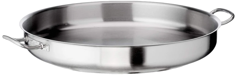Lacor 8414271004445 Paella Pan with Lid, 60 cm, Stainless Steel