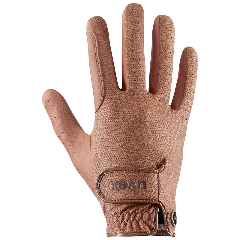 uvex Tensa II - Durable Riding Gloves for Men and Women - Excellent Grip & Highly Durable - Touchscreen-Compatible - Light Brown - 8.5