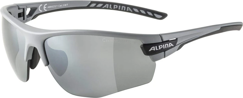 ALPINA Unisex - Adult, TRI-SCRAY 2.0 HR sports glasses, grey matt, One Size