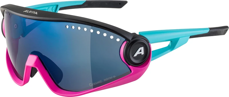 ALPINA Unisex - Adult, 5W1NG CMB+ sports glasses, blue-blue, One Size