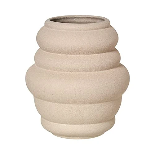 Broste Copenhagen Ursula 14560030 Stoneware Planter 17.6 x 20 cm Taupe - Image 1