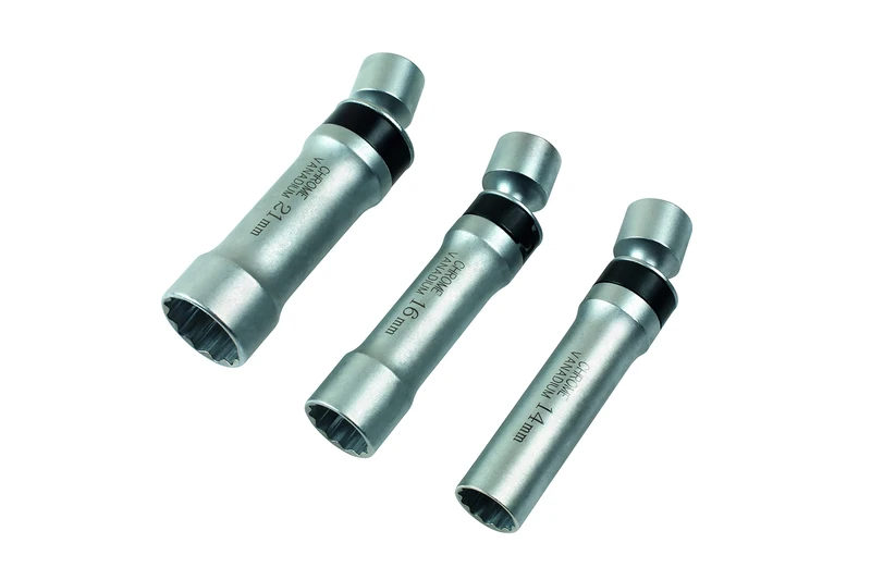Laser 7891 Universal Joint Spark Plug Socket Set 3/8"D 3pc
