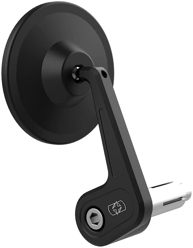 Motorcycle Bar End Mirror. Street Right. OX536, Schwarz