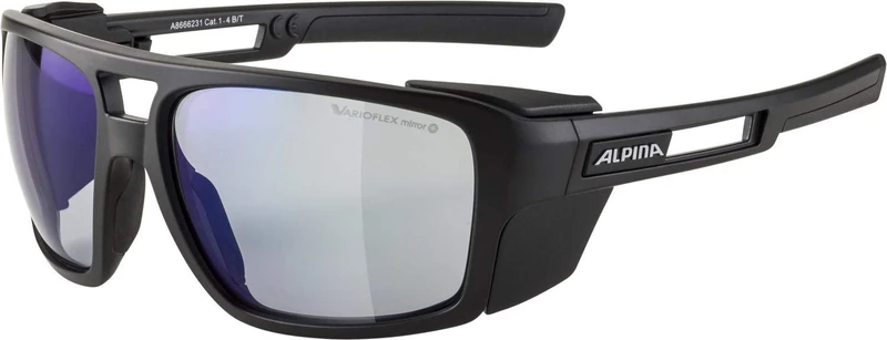 ALPINA Unisex - Adult, SKYWALSH VLMB+ sports glasses, black matt, One Size