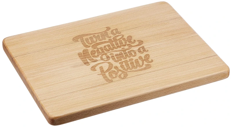 Engraved House Positive Beech Wood Chopping Board