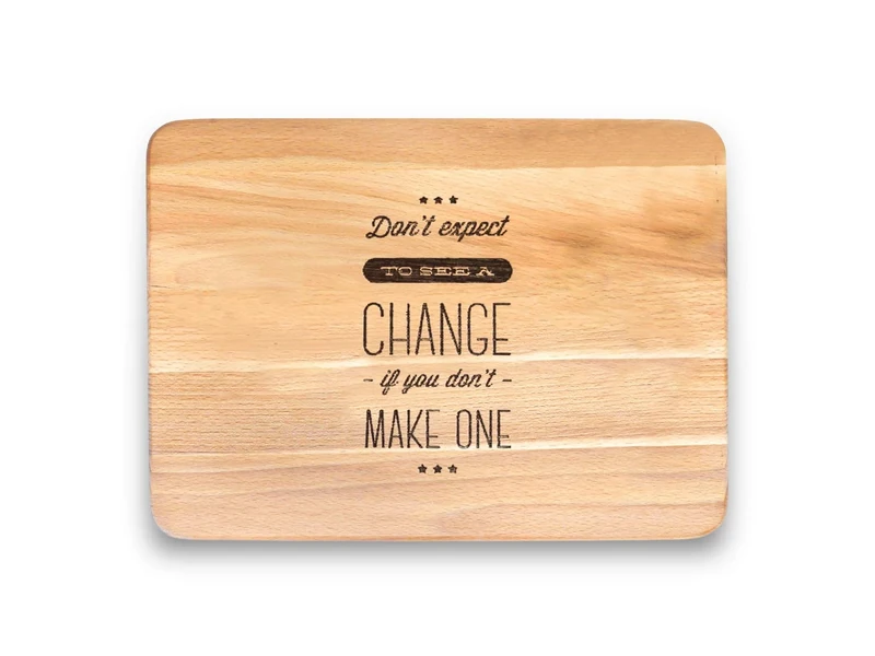 Engraved House Change Beech Wood Chopping Board