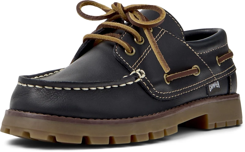 Camper Unisex Kids Compas Kids-k800416 Boat shoe, Blue, 12.5 UK Child