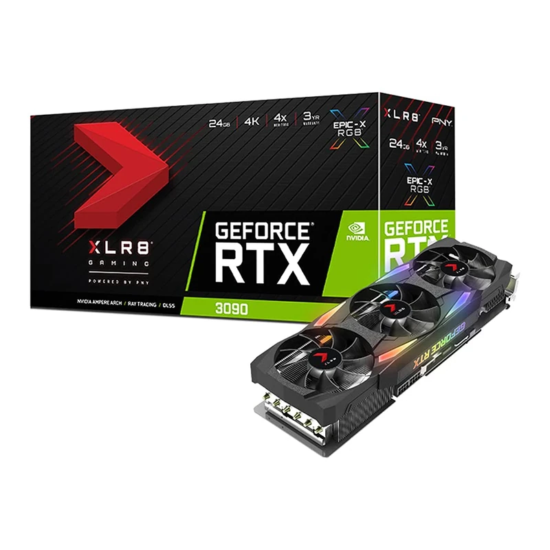 PNY GeForce RTX 3090 24GB XLR8 Gaming Uprising EPIC-X RGB Triple Fan Graphics Card