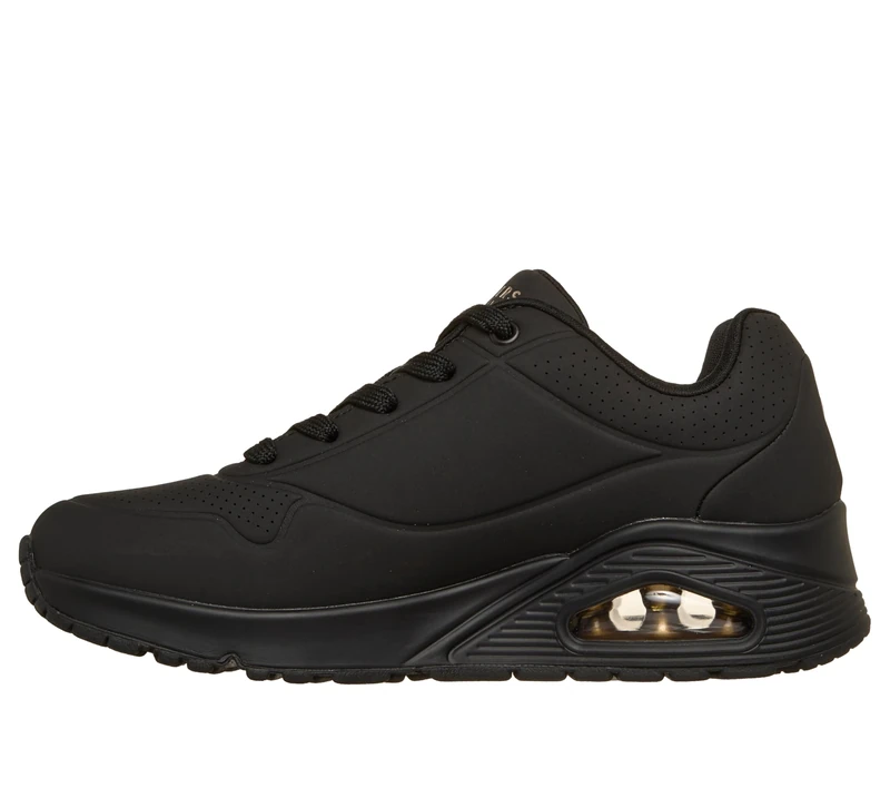 Skechers Women's Uno Stand On Air Trainers - Black Durabuck