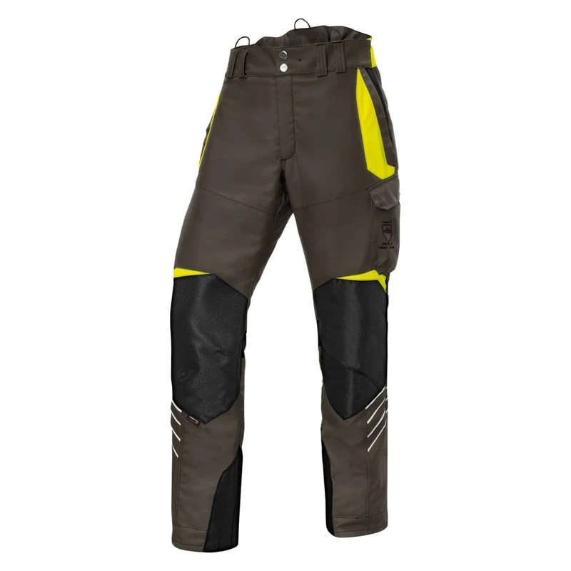 KÜBLER Workwear Women's Trouser, Olive/Warning Yellow, 76