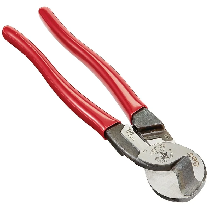 Cable Cutter, 9-Inch High Leverage Cutter for Aluminum, Copper and Communication Cable Klein Tools 63225