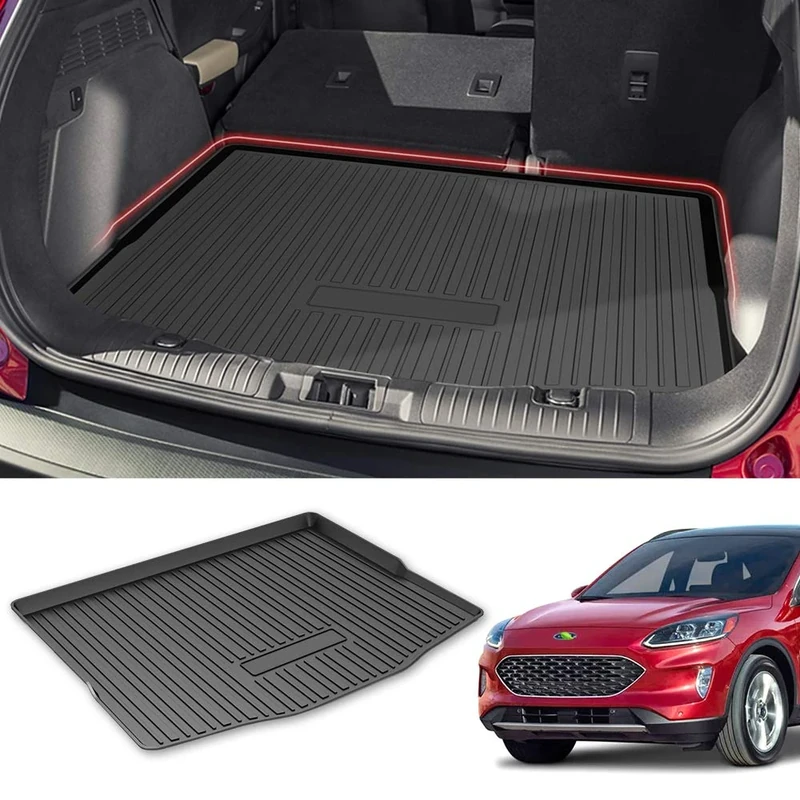KUST Compatible with Rear Trunk Mat Cargo Liner TPO All Weather Trunk Floor Mat for Ford Escape 2020 2021