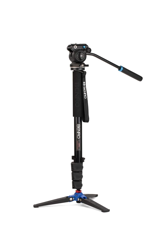 Benro A38FD Classic Aluminum Monopod, Flip lock, S2PRO Head, 3 Leg Base