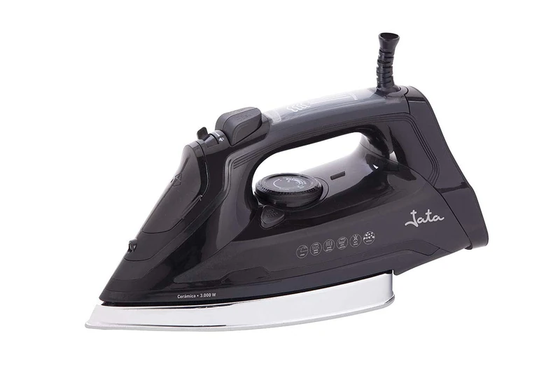 Jata PL622C Steam iron, 3000 W, 360 milliliters, Stoneware, Black