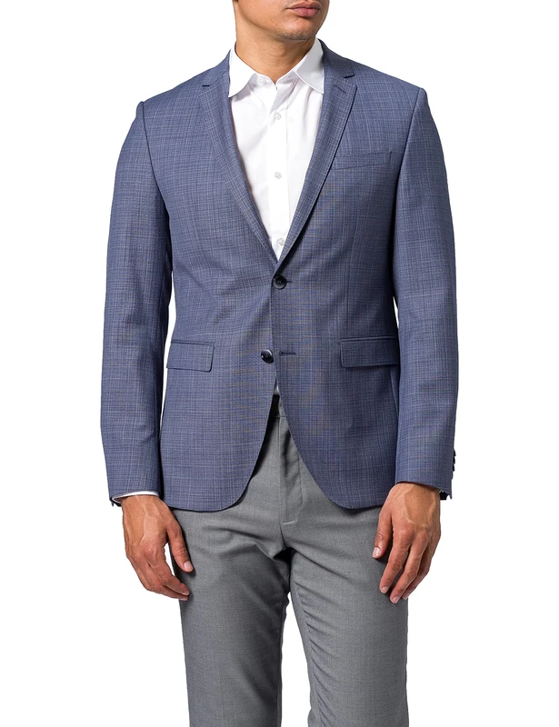 Daniel Hechter Men's Jacket Shape Suit S Blazer, Light Blue, 38R