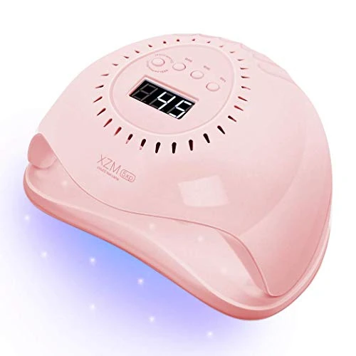 LKE UV Nail Lamp 268W Gel Nail Lamp Nail Dryer UV Lamps for Gel Nails, LED Nail Lamp with Automatic Sensor / 4 Timer Setting, Home and Salon (18 * 20-White)