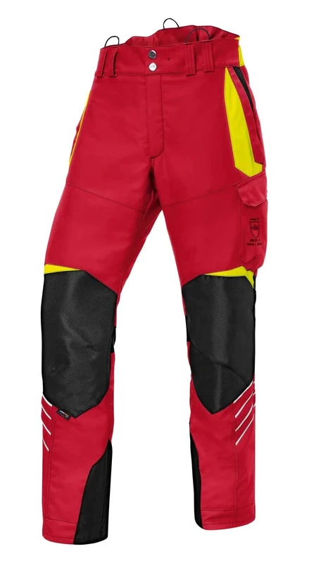 KÜBLER Workwear Women's Trousers, Red/Warning Yellow, 80
