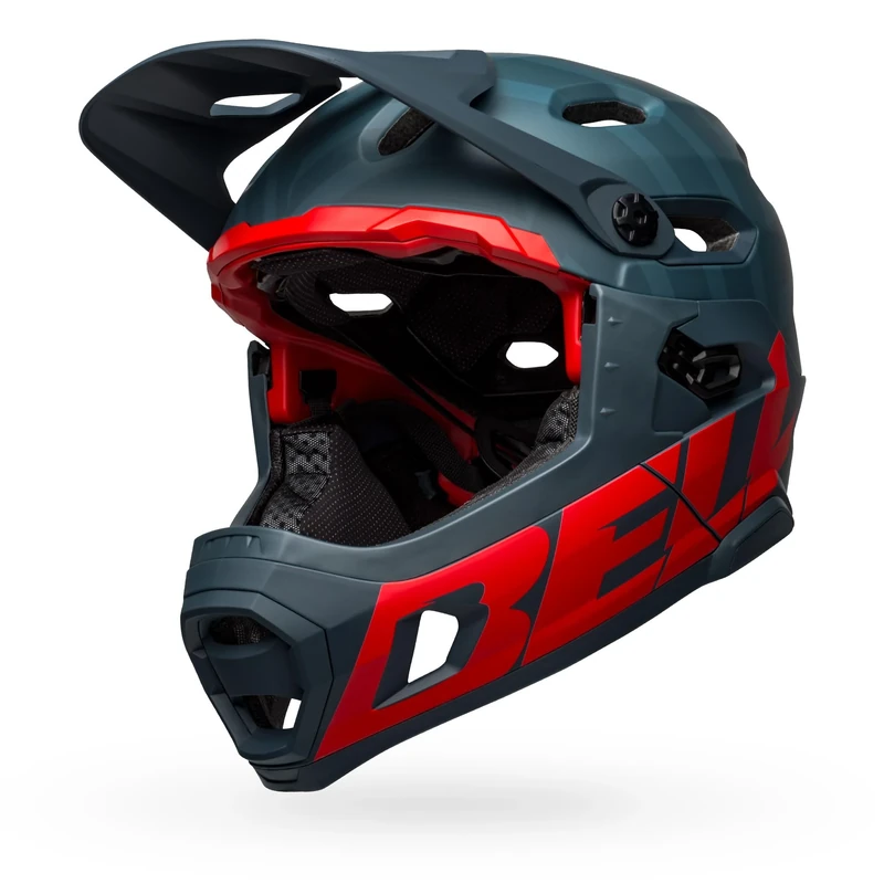 BELL Super DH, Men's Helmet, Prime Matte Blue/Crimson, M