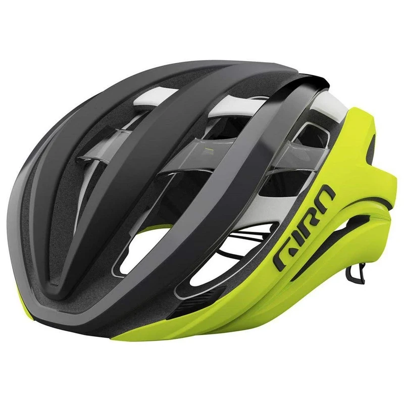 Giro Aether Spherical Men's Helmet Matte Black Fade/Highlight Yellow, L