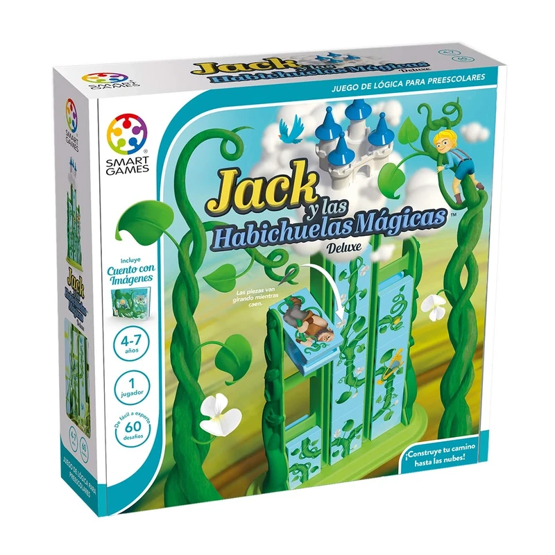 SmartGames - Jack And The Magic Beans, Toys Children 4 Years Or Older, Educational Games, Puzzle 4 Years, 3d Wit Games, Puzzle With 60 Challenges