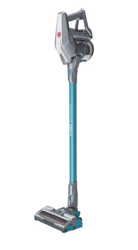 Hoover HF322YHM 011 H-Free 300 Hydro Cordless Broom, Double Cleaning Action, 44.4W, 82 Decibels, Grey and Blue