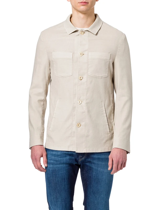 Daniel Hechter Men's Jacket Modern ECO Blazer, Beige, 40