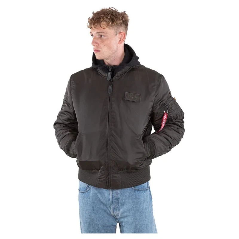 Alpha Industries MA-1 D-Tec Bomber Jacket for Men Black Olive