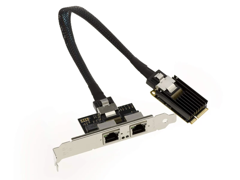 KALEA-INFORMATIQUE Mini PCI EXPRESS (MiniPCIE) card - 2 PORTS RJ45 LAN GIGABIT ethernet with Intel I350 Chipset - mPCIe NIC 10 / 100 / 1000