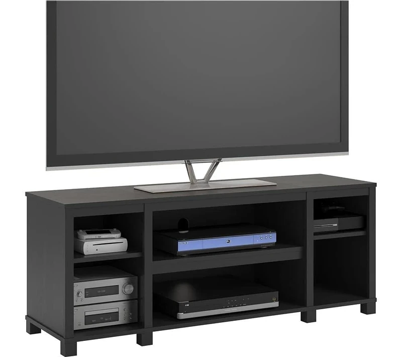 Ameriwood Home Parsons TV Stand for TVs up to 50", True Black Oak
