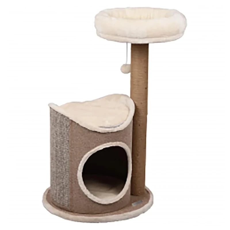 Flamingo SCRATCHING BARREL WITH SCRATCHING TREE GEORGE BEIGE 68x49x90CM