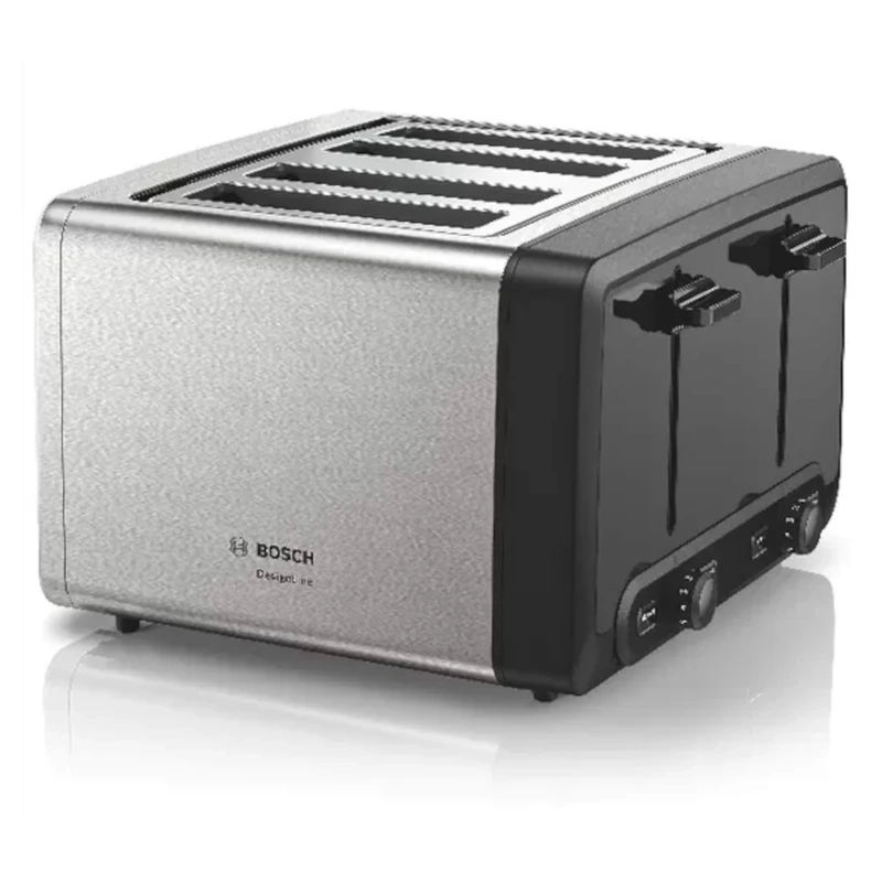 Bosch DesignLine Plus TAT4P440GB 4 Slot Stainless Steel Toaster with variable controls - Stainless Steel