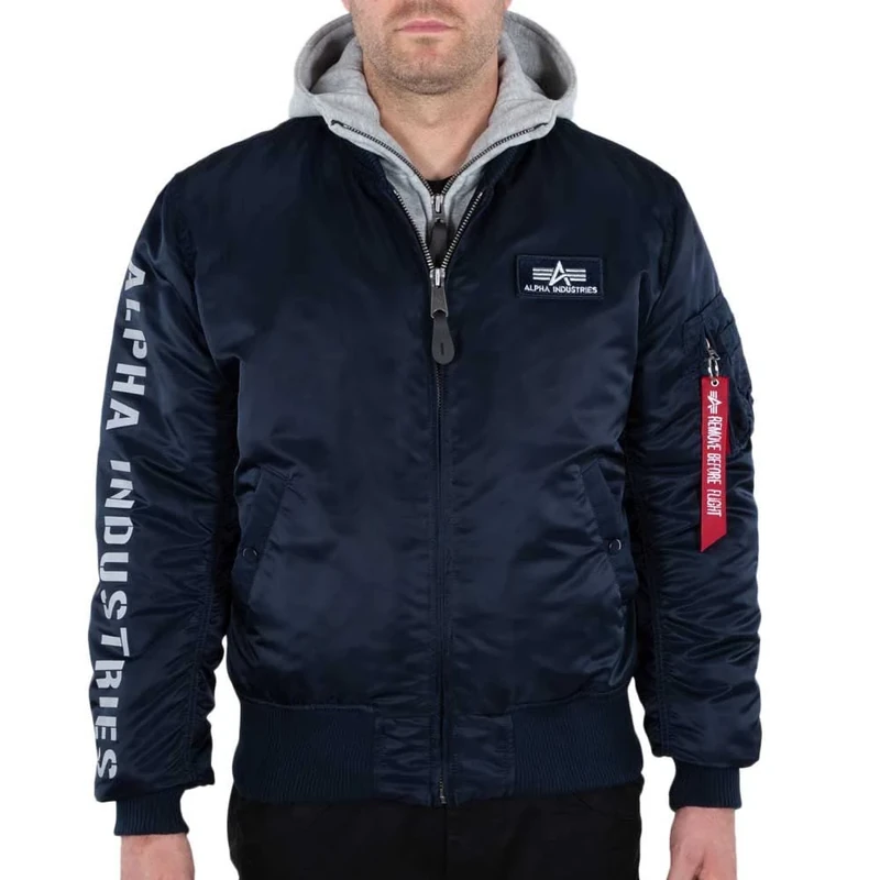 Alpha Industries Men's MA-1 D-Tec SE Repl Blue/Refl S