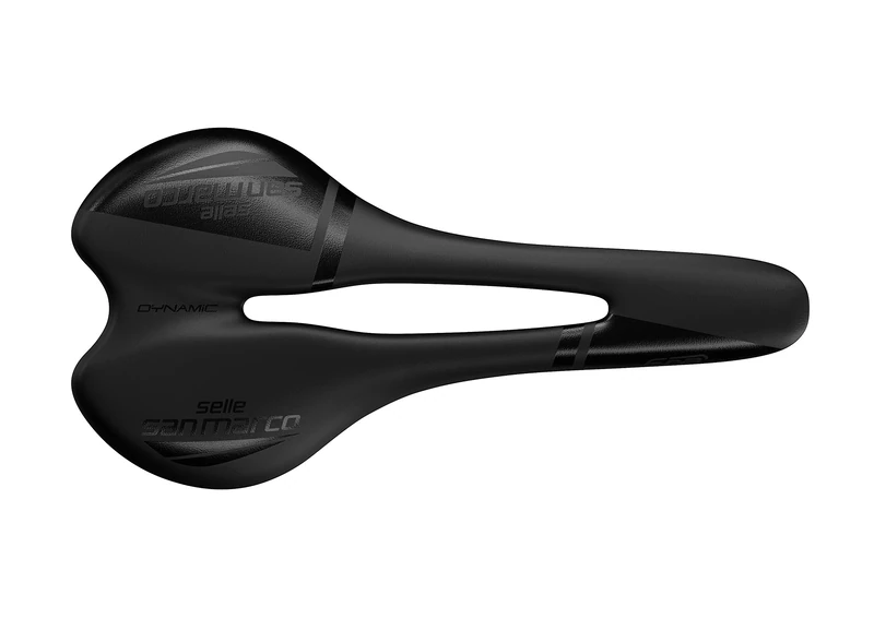 Selle San Marco - ERA Open-Fit Dynamic Narrow, Comfortable and Ergonomic Bicycle Saddle, with a Flat Shape plus a Steel Alloy Rail - Black
