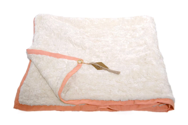 Ligati 5903686817779 Blanket, White/Orange, One Size - Image 1