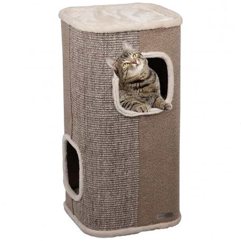 Flamingo SCRATCHING BARREL GEORGE BEIGE M 40x40x80CM - Image 1