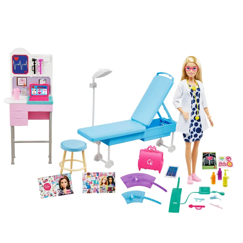 Barbie You Can Be Doctor with Clinic Medical Doll with Play Set with Medical Accessories, Toy + 3 Years (Mattel GWV01)