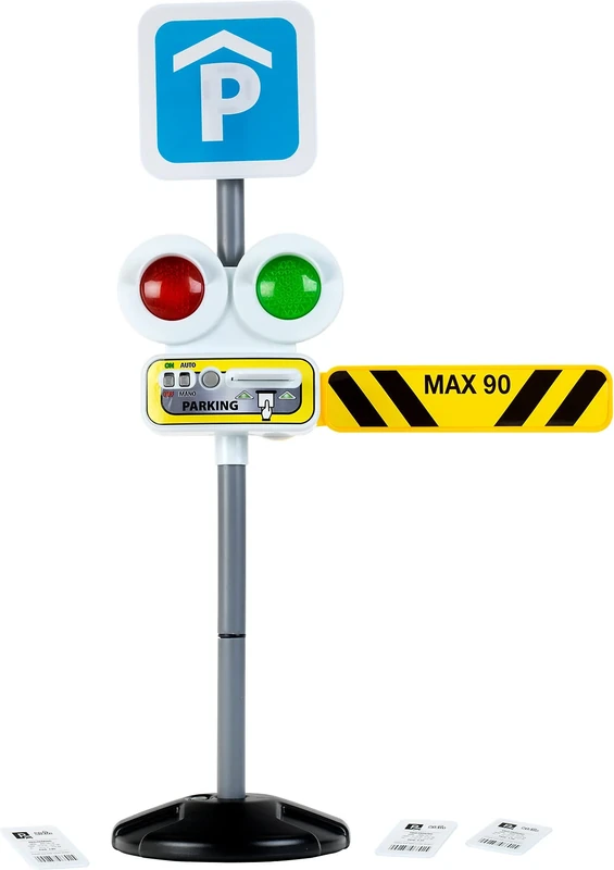 Theo Klein 2960 parking barrier I automatic or manually adjustable traffic light phases I movable barrier I automatic switch-off I Toys for children aged 3 and over