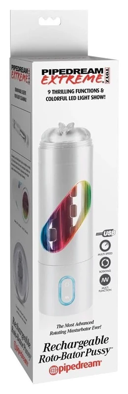 Pipedream Extreme Toyz Roto-Bator Masturbator Transparent One Size