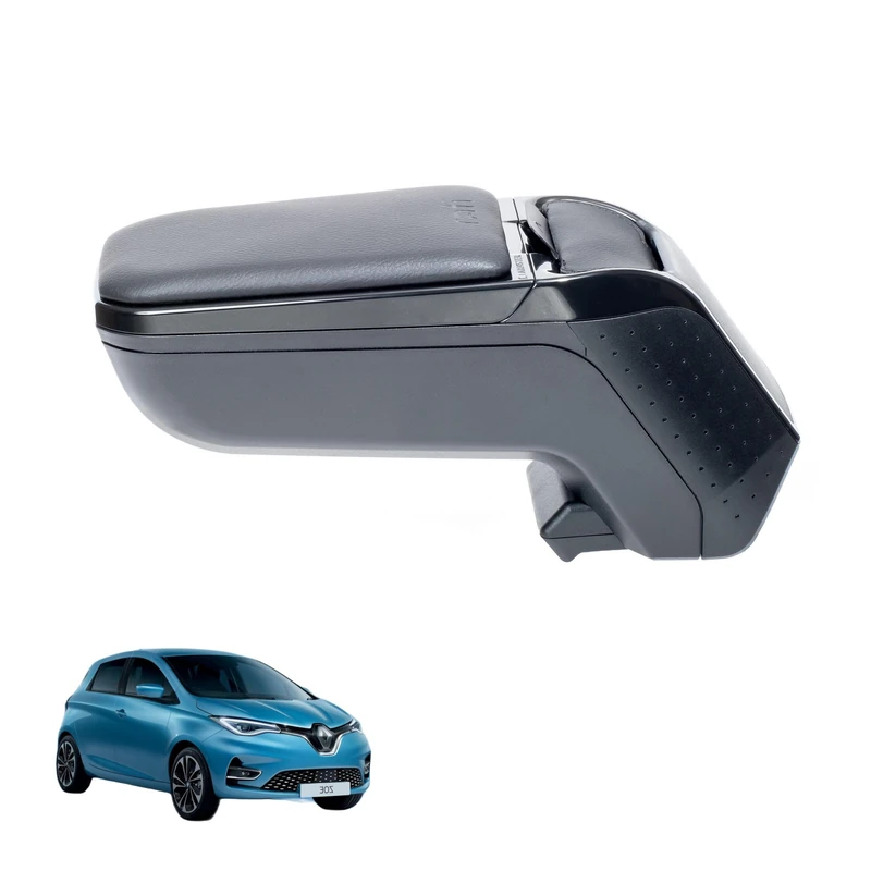 Rati Armster2 Armrest Centre Armrest Suitable for Renault ZOE 2020- [Black] I with Storage Compartment I Precisely Fits Centre Console