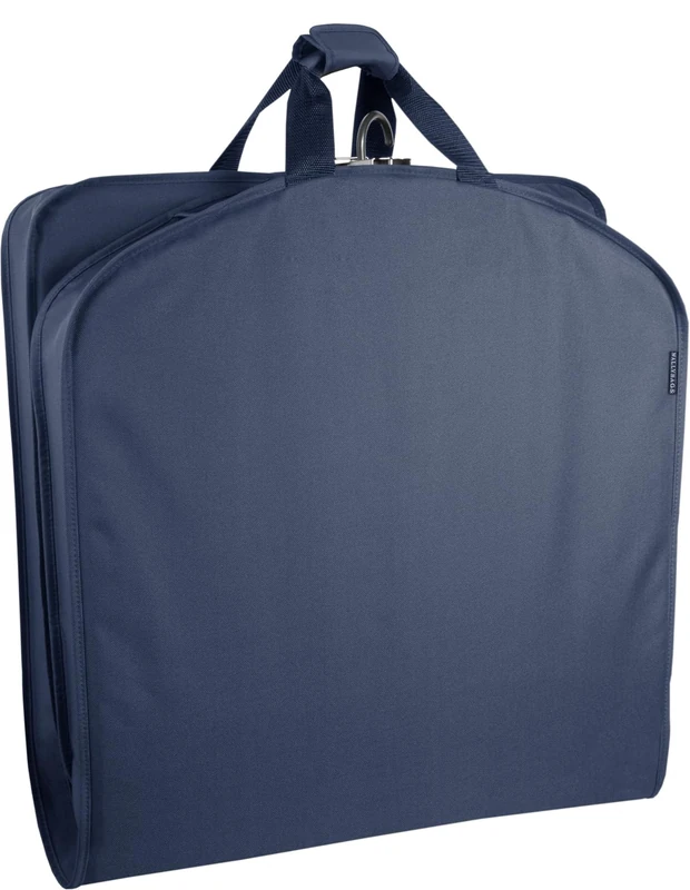 WallyBags® 60” Deluxe Travel Garment Bag, Navy, 60-inch, 60” Deluxe Travel Garment Bag