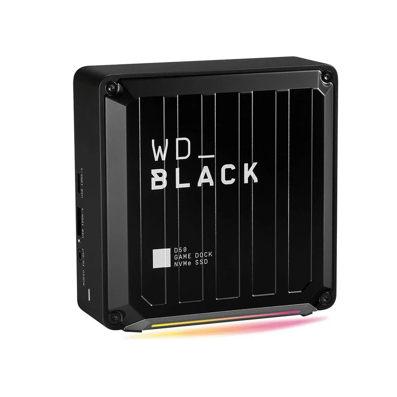 WD_BLACK D50 1TB Game Dock with Ultra-fast NVMe SSD up to 3000 MB/s Customizable RGB lighting with Thunderbolt 3 Connectivity