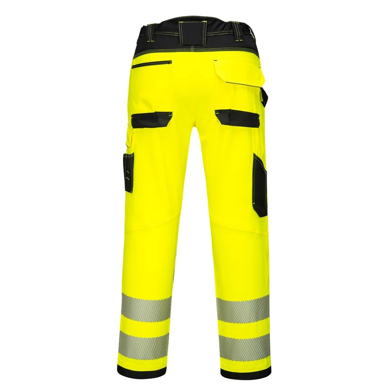 Portwest PW3 Hi-Vis Work Trouser, Size: 33, Colour: Yellow/Black Short, PW340YBS33