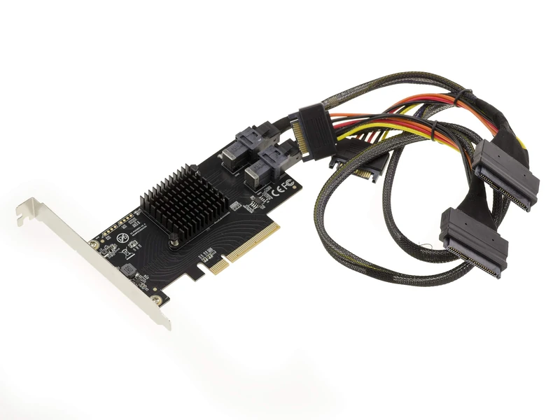 KALEA-INFORMATIQUE PCIe 3.1 8x controller card for 2 U.2 NVMe SSDs (U2 68Pin SFF-8639) with Low Profile cords and brackets