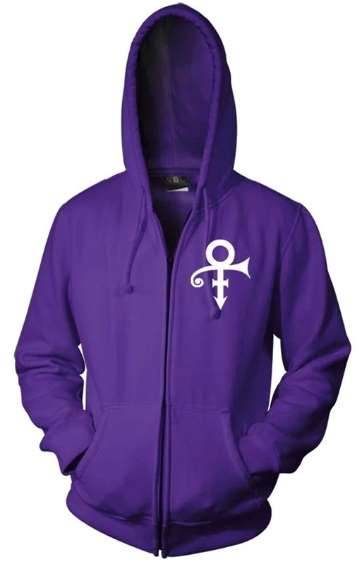 Prince Unisex's Casual Hooded Sweatshirt, Purple, Large - Image 1
