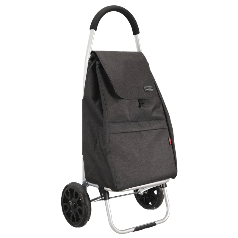 Entre Temps - Fabric Shopping Trolley with Two Wheels Original Colourful Motif - Dimensions 48 x 75 x 99.5 cm