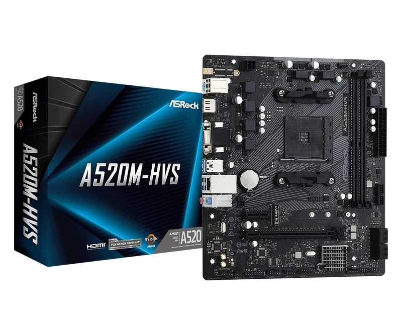 Carte Mère ASRock A520M-HVS (AM4) Micro-ATX