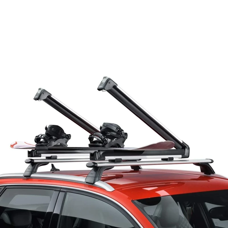 Audi 4M0071129 Ski Holder Snowboard Holder Base Rack Roof Luggage T-Nut Support Bars for up to 4 Pairs of Skis or up to 2 Snowboards without Extension Function