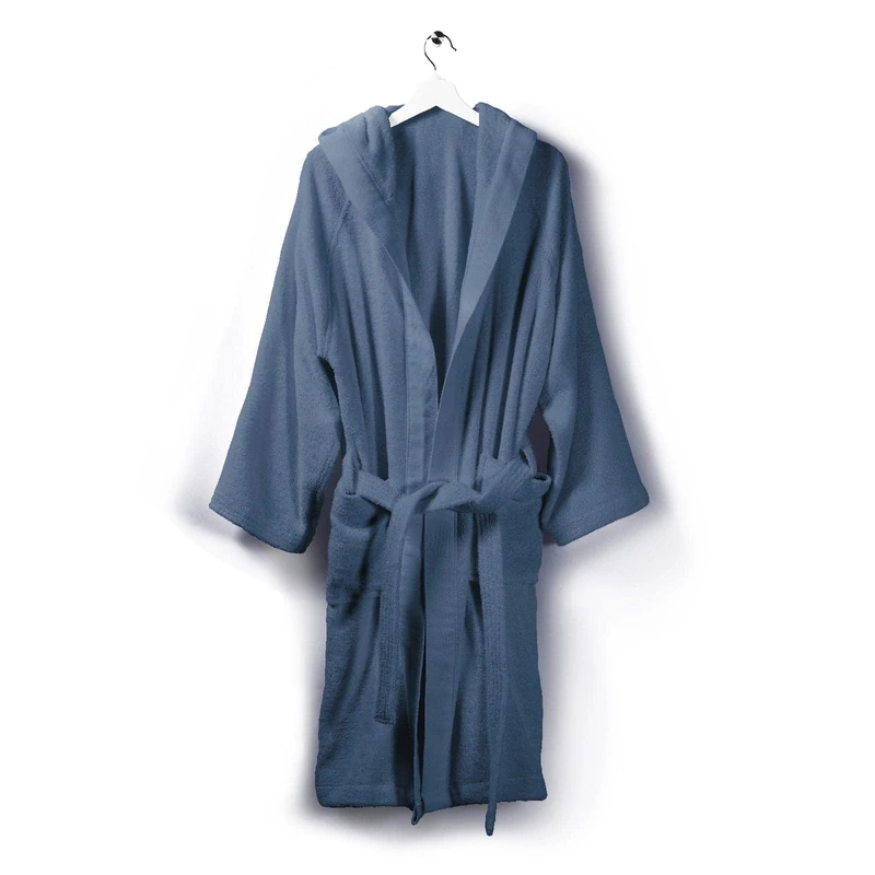 Caleffi Cotton Bathrobe Night Blue Soft - 1000455