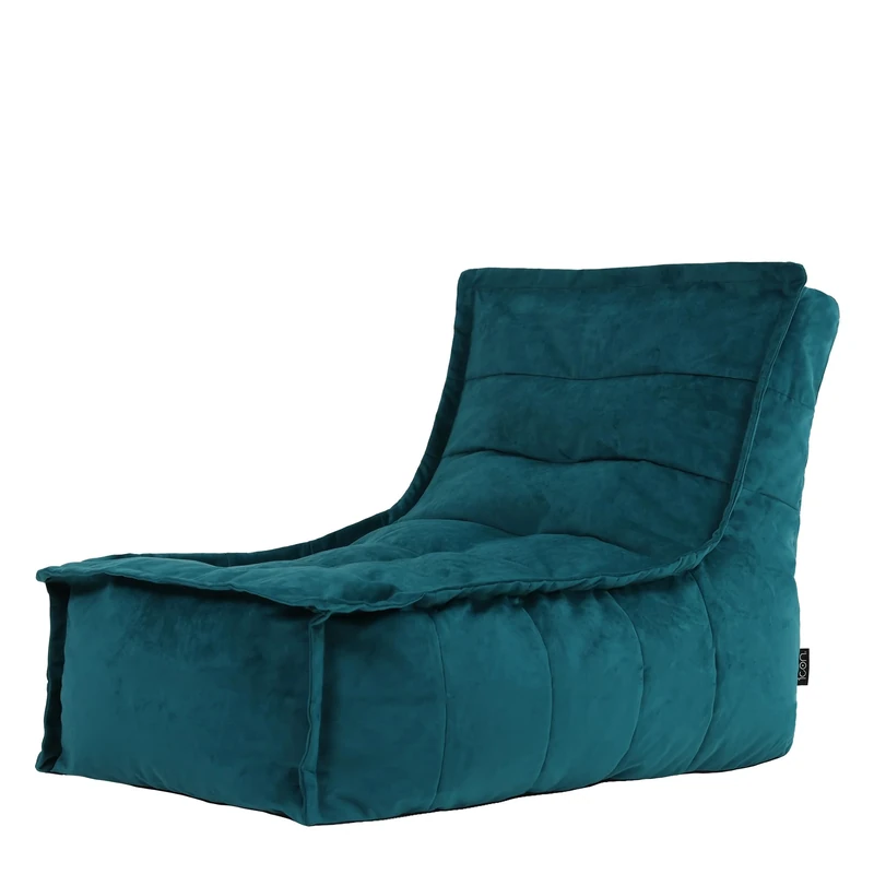 icon Dolce Velvet Lounge Bean Bag Chair, Teal Green, Large Adult Bean Bag with Filling Included, Accent Chair, Living Room, Living Room, Living Room Furniture, Bedroom Furniture