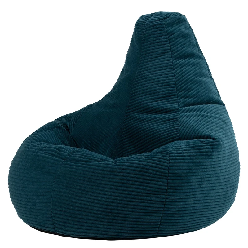 icon Dalton Cord Bean Bag Chair, Teal Green, Large Adult Bean Bag with Filling Included, Comfy Chair, Living Room Furniture, Bedroom Furniture